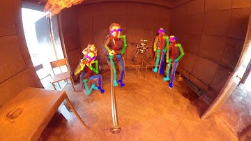 Human pose detection under fire condition