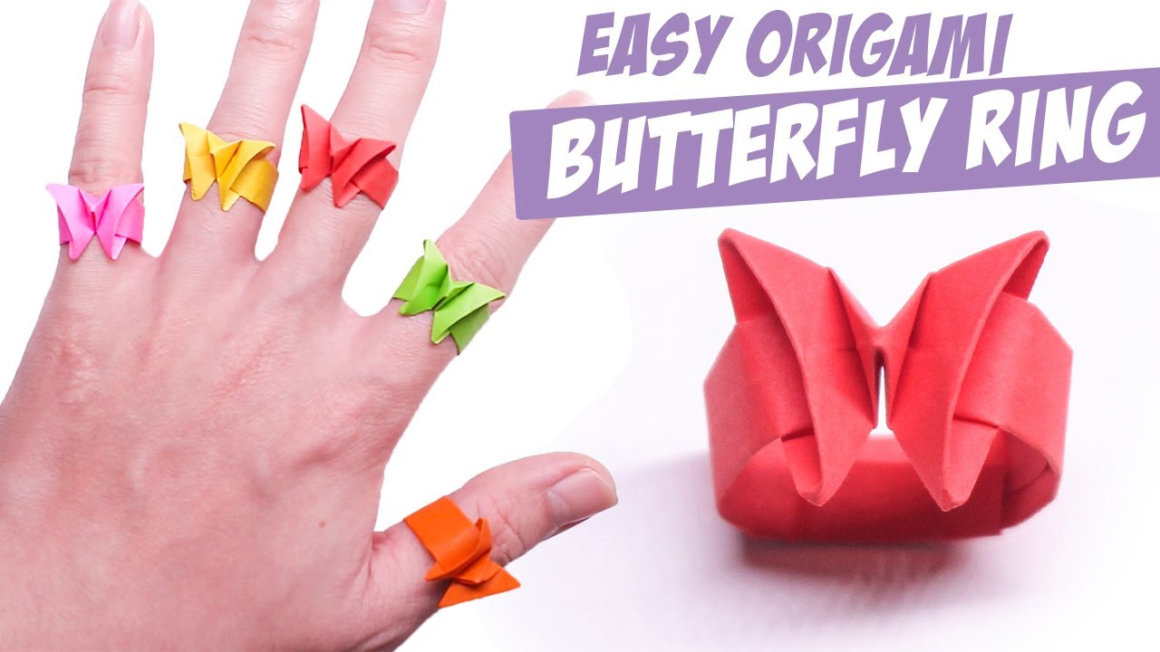 Easy Origami Butterfly Rings Gary Origami YouTube