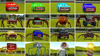 Big and Small McQueen vs. Bus Eater Horror vs. Car Eater. In Garry's Mod!