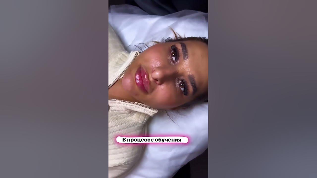 Губы плоский бант , работа ученицы - YouTube
