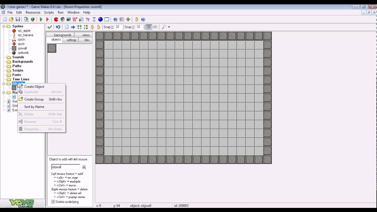 Learn Game Maker TUTORIAL 1 - YouTube