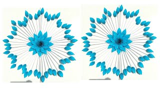 Best Wall Hanging craft ideas💙✨ l beautiful wallmate with paper l paper craft flowers wall hanging