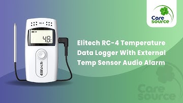 Elitech RC-4 Temperature Data Logger With External Temp Sensor Audio Alarm