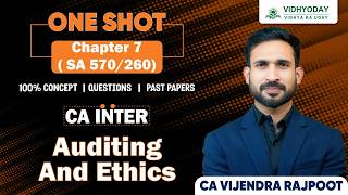 Chapter 7( SA 570/260) | Auditing  | ZIDD Revision | CA Inter May 2026 | CA Vijendra Rajput