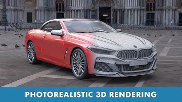 BMW convertible M850i Photorealistic 3D Rendering using 3DSMax and V-ray 3