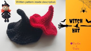 How to crochet Witch Hat - Written pattern inside description