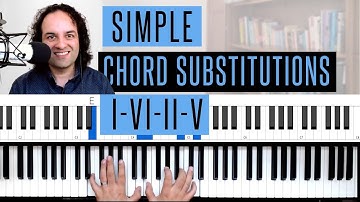 Simple chord substitutions for I-VI-II-V