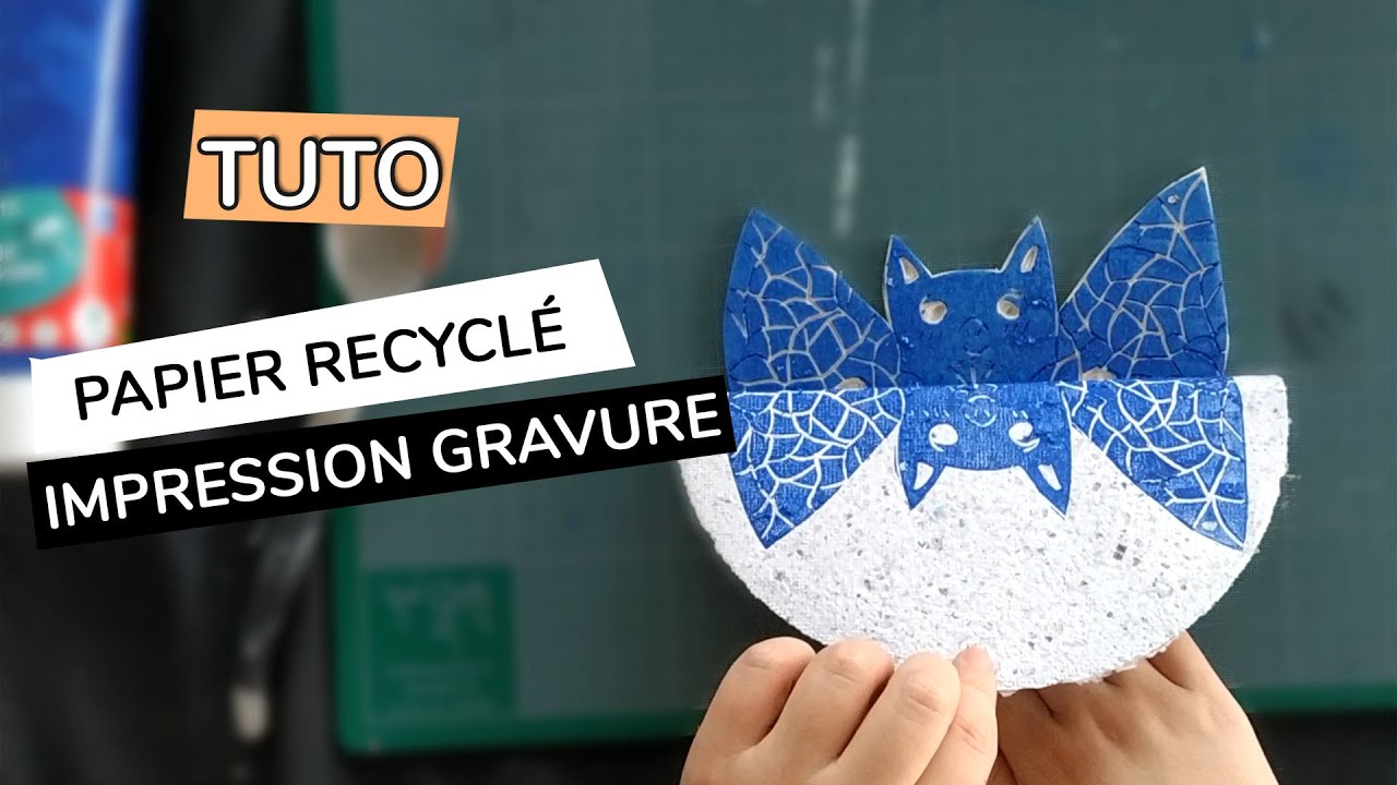 table candidate By-product Tuto Création de papier recyclé et impression en gravure - Mathilde Combot  - Graphiste et illustratrice à Angoulême