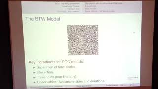 Video  Gunnar Pruessner, Imperial College   KITP, The status quo of Self organised Criticality