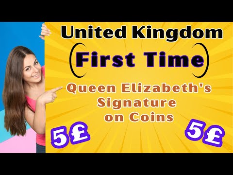 FIRST TIME - Queen Elizabeth II Signature On 5 Pound Coins | UK 5 Pounds | UK Currency |