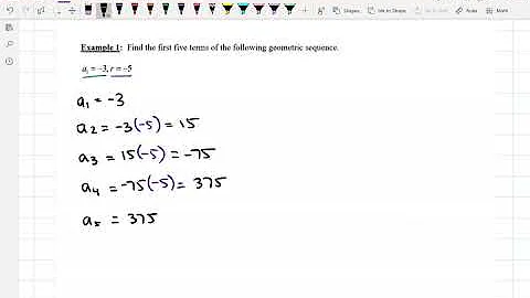 8.3 Finding the First Five Terms of a Geometric Sequence