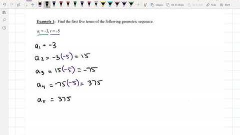 8.3 Finding the First Five Terms of a Geometric Sequence