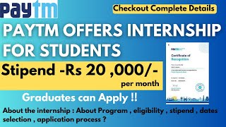 Paytm Internships for Students 2023 | Buisness Development Executive  | Earn upto 20,000/-