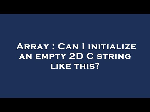 Array : Can