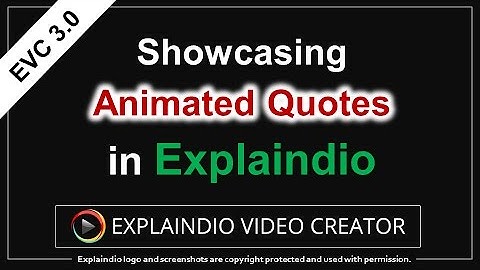 Showcasing Animated Quotes in Explaindio 3.0