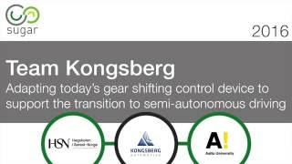 2016 SUGAR Final Presentation Team Kongsberg Automotive