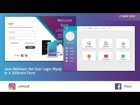 Java Netbeans Set User Login Mysql In A Different Form