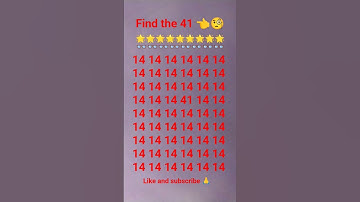 find the 41 👈🧐 #puzzle #logicpuzzle #numberpuzzle #numbergame #quiz #numbers #viral #shortsvideo
