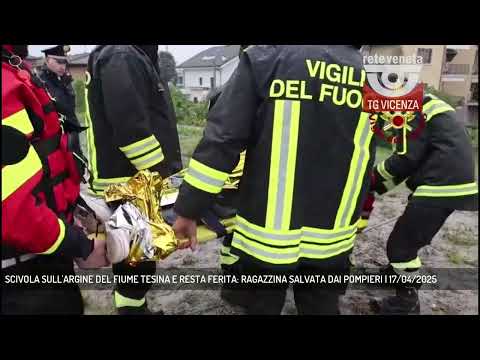SCIVOLA SULL'ARGINE DEL FIUME TESINA E RESTA FERITA: RAGAZZINA SALVATA DAI POMPIERI | 17/04/2025
