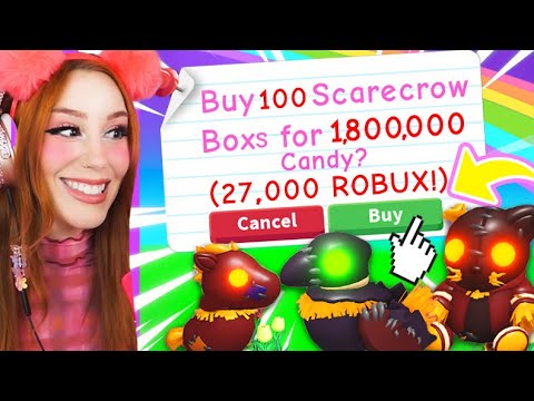 OPENING 100 SCAERECROW BOXES in ROBLOX ADOPT ME! 27,000 ROBUX! - YouTube