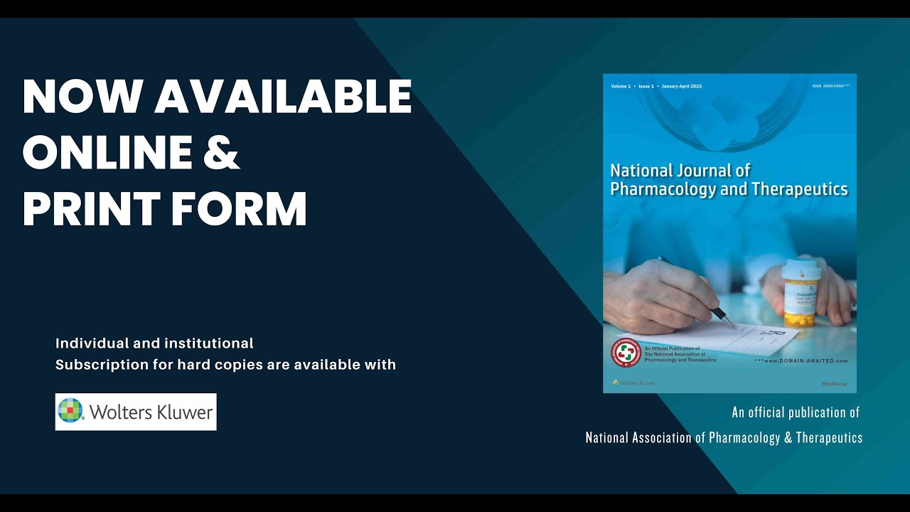 National Journal of Pharmacology and Therapeutics (Promotional Video)