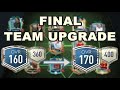 FINAL TEAM UPGRADE 160 TO 170 OVR !!! | MY LEGACY TEAM | FIFA MOBILE 20