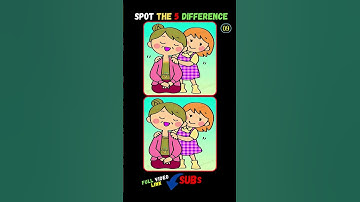 ⏱️10sec / Spot The 5 Differences :【Part 709】#shorts #riddle #quiz