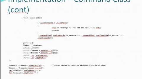The Memento Pattern Presentation - Part 2