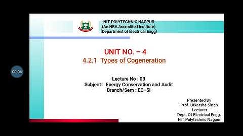 ECA(22525):Lecture 03 - 4.2.1 Types of Cogeneration