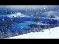 Sleep music with snow falling peacefully at night