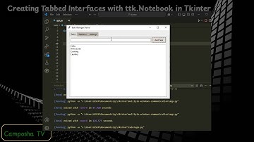 TKinter 22: Tabs with ttk.Notebook