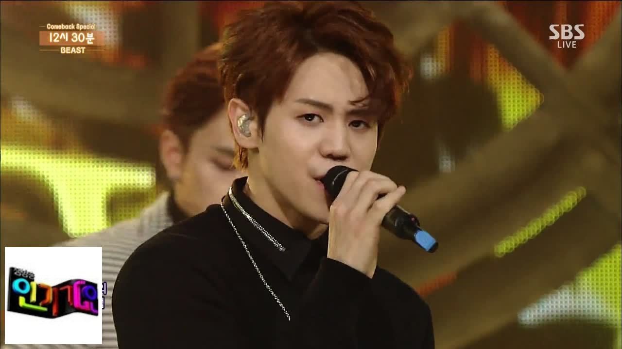 Зверь, грустный голос впереди прощальный @ популярный Inkigayo 141026