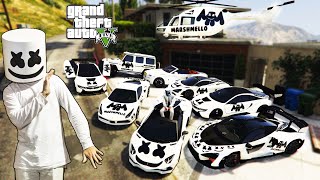 GTA 5 - Stealing Marshmello's Luxury Cars With Franklin | (Real Life Cars #141)