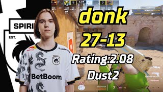 donk (2713) w/magixx VOICE COMMS Dust2 POV | May 17, 2024 | #cs2 #demo