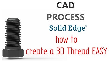 Solid Edge Thread modeling screw 3D - Solid Edge 2020