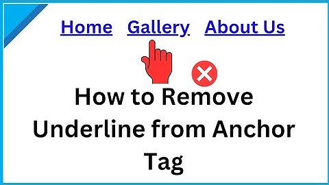How to remove underline from links |  Anchor Tag