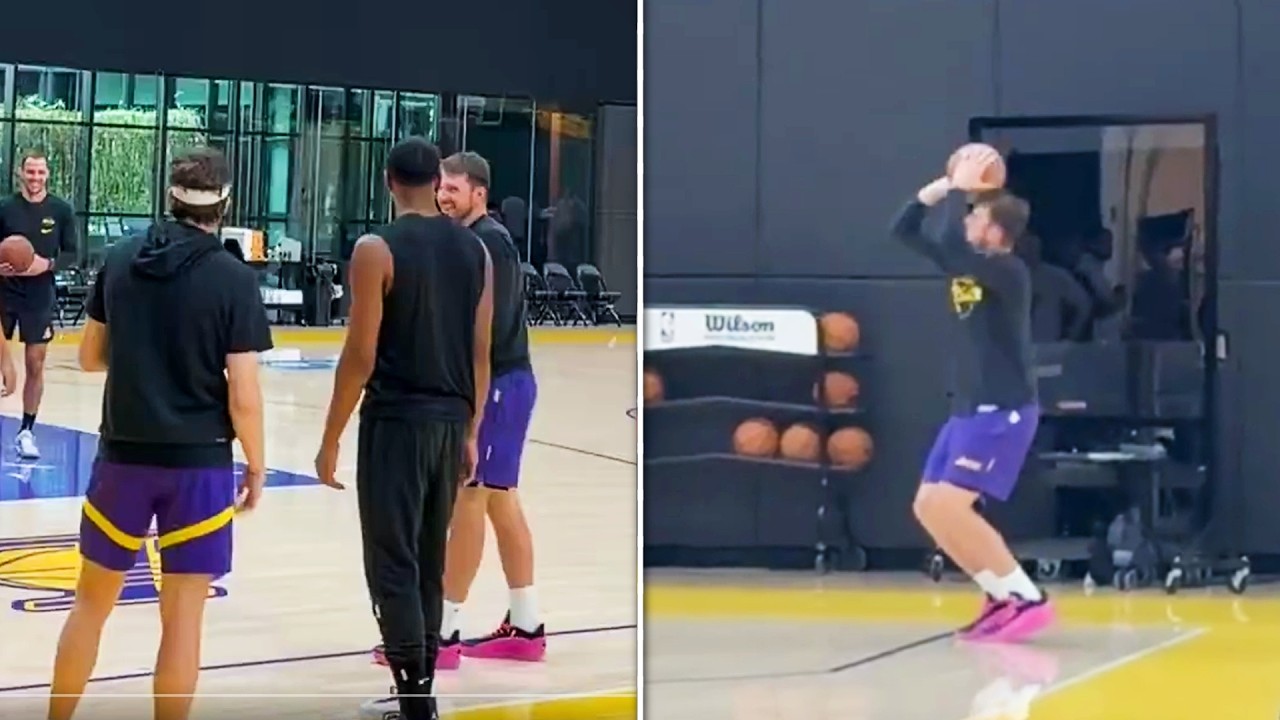Lakers Practice with Luka Doncic ON COURT Shooting! | Luka Messing with ...