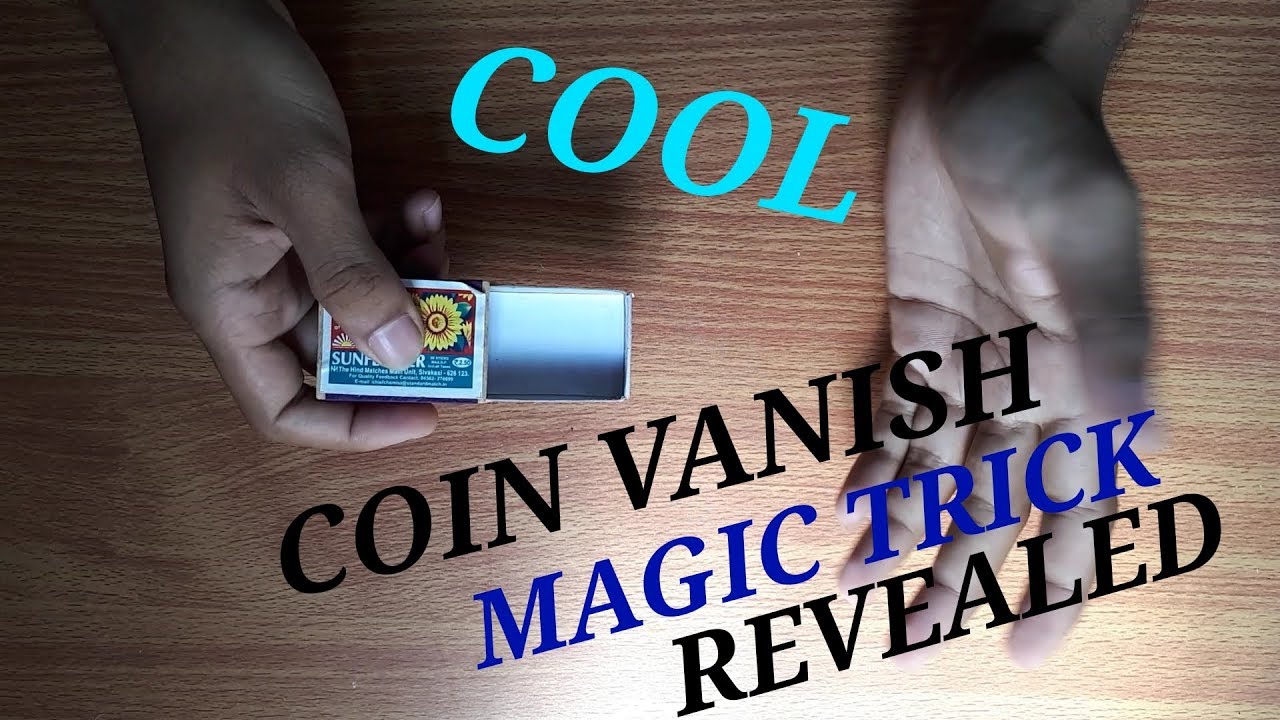 How to make a Coin Disappear Cool Magic trick With Match box YouTube