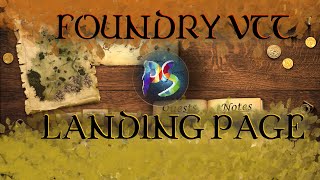 Creating a Landing Page in Foundry VTT Simplified!