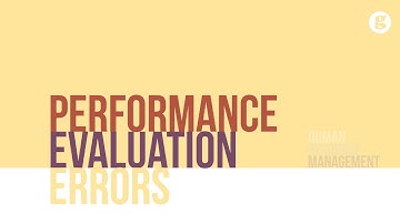 Performance Evaluation Errors