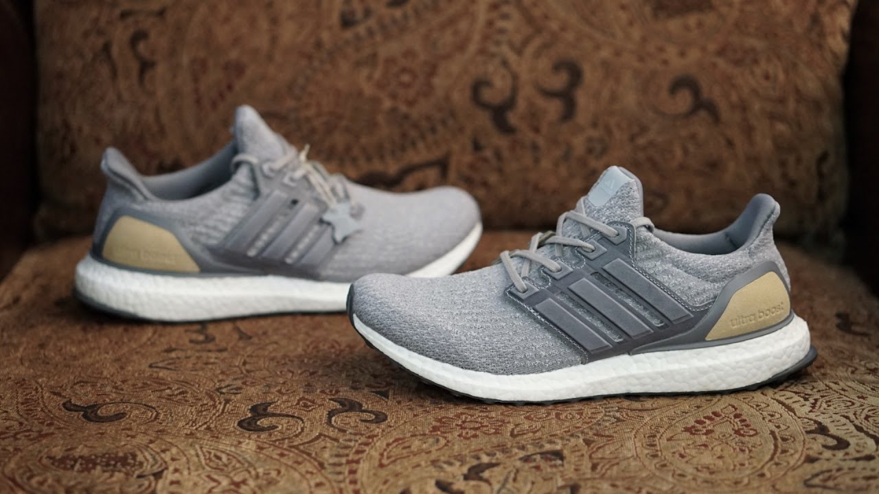 hvede kompression kost Review: Adidas UltraBoost 3.0 LTD (Grey Leather Cage) BB1092 - YouTube