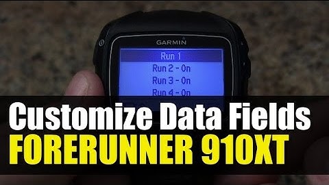 Garmin Forerunner 910 - How to Manage Data Pages & Data Fields