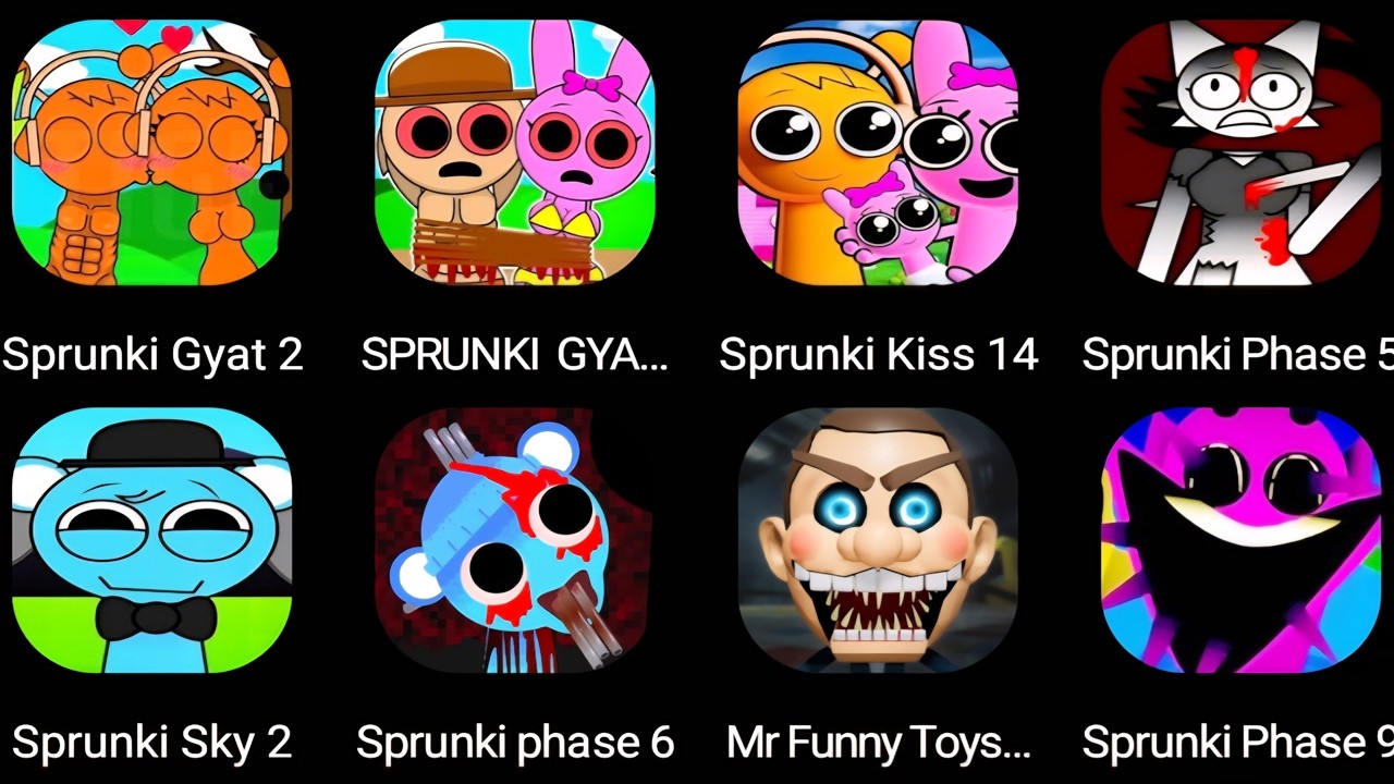 Sprunki Gyat 2 VS Phase 3 VS Phase 4 VS Phase 5 Phase 6 in Incredibox ,Escape the Petshop,Roblox