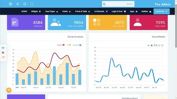 Bootstrap Admin Dashboard Template with RTL Light Theme   Fox