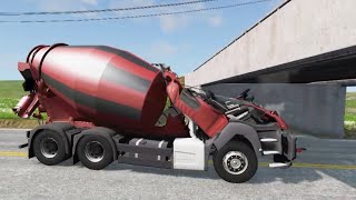 Red Truck Cars Vs Everyting - BeamNG.Drive - Beamng 4 Crash