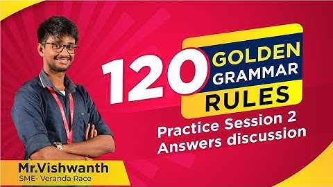 English-120 Golden Grammar Rules | Practice 2 Answers| Error Spotting | All  Exams | Veranda Race
