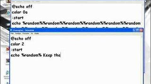 Tutorial - How to make a matrix animation in batch