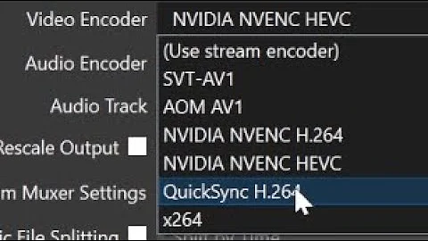 OBS 29.1.1 - Intel Quicksync (QSV) HEVC H265 Missing / Disappeared