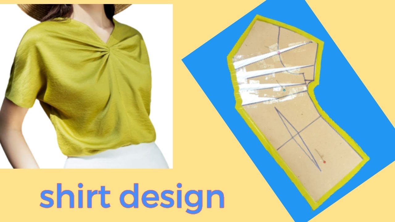 Thiết kế áo vai liền xếp ly cổ Đẹp xuất sắc |design shirt|basic Sewing techniques|