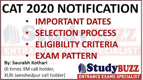 CAT 2020 notification out | Important dates, selection process, eligibility, daily study time table